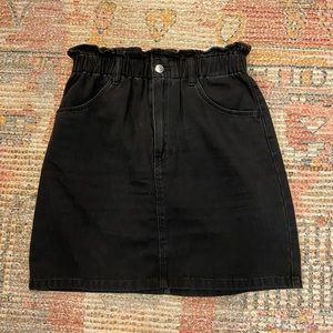 Zara Black Denim Skirt